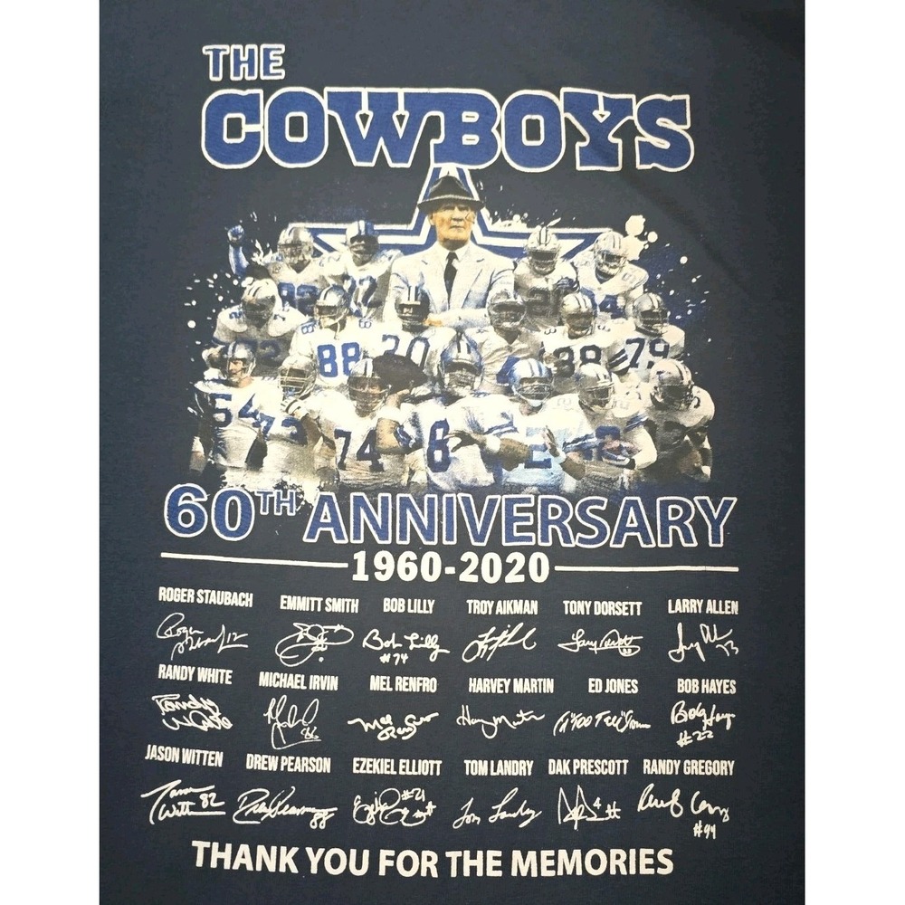 Dallas Cowboys 60th Anniversary 1960-2020 Graphic Print Autos Men's 2XL